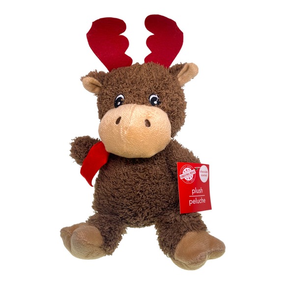 9" Chocolate Scented Christmas Plush Moose Reindeer Stuffed Animal Toy Gift - Picture 2 of 3